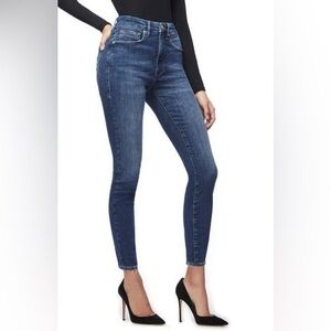GOOD AMERICAN Good Legs High Rise Released Hem Blue 4